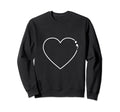 Heart Semicolon Mental Health Sweatshirt - Minimalist Print for Adults - T-Shirt, Sweatshirt, Hoodie