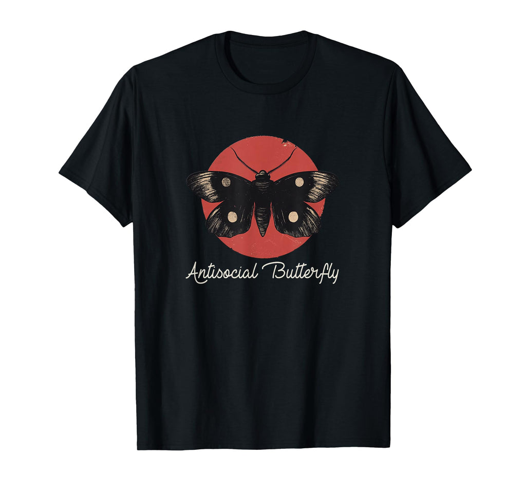 Antisocial Butterfly Gift Hoodie - Fun Novelty Design Men Women - T-Shirt, Sweatshirt, Hoodie
