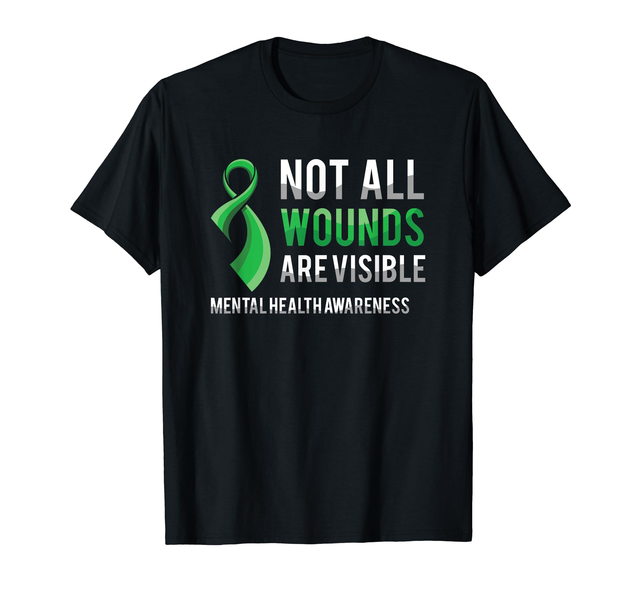 Not All Wounds Are Visible Mental Health T-Shirt - Custom Art Print Unisex - T-Shirt, Sweatshirt, Hoodie