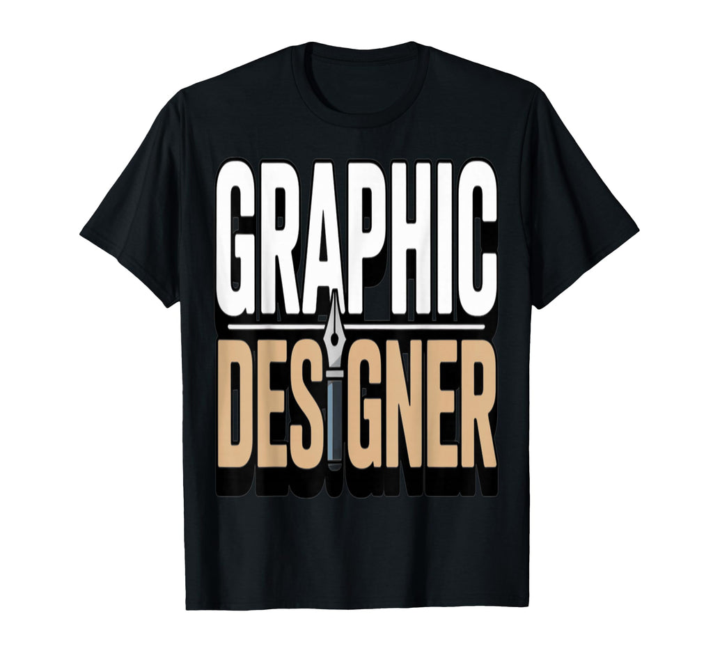 Designer Typography Pen Icon T-Shirt - Graphic Print Men Women - T-Shirt, Sweatshirt, Hoodie