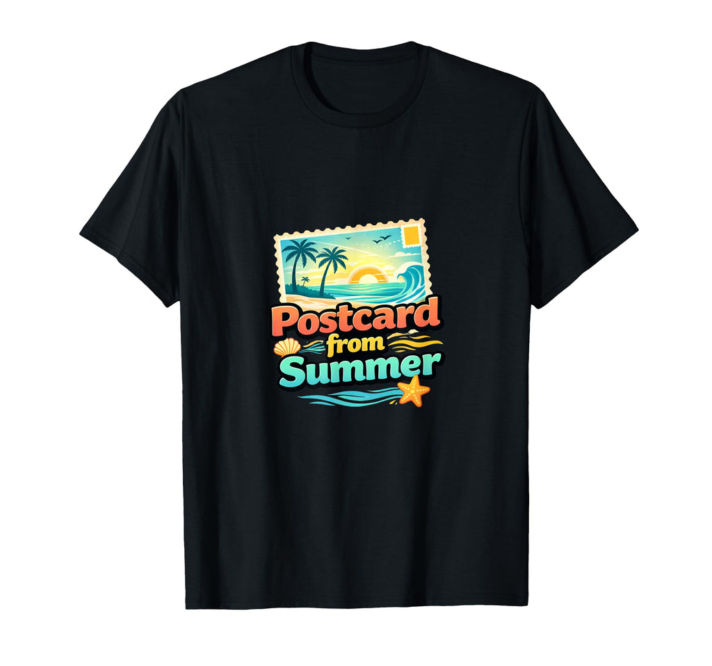 Summer Postcard Beach Sunset Coastal T-Shirt - Aesthetic Graphic Unisex - T-Shirt, Sweatshirt, Hoodie