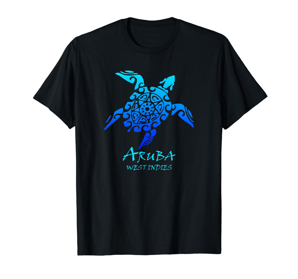 Aruba West Indies Tribal Turtle T-Shirt - Minimalist Print Men Women - T-Shirt, Sweatshirt, Hoodie