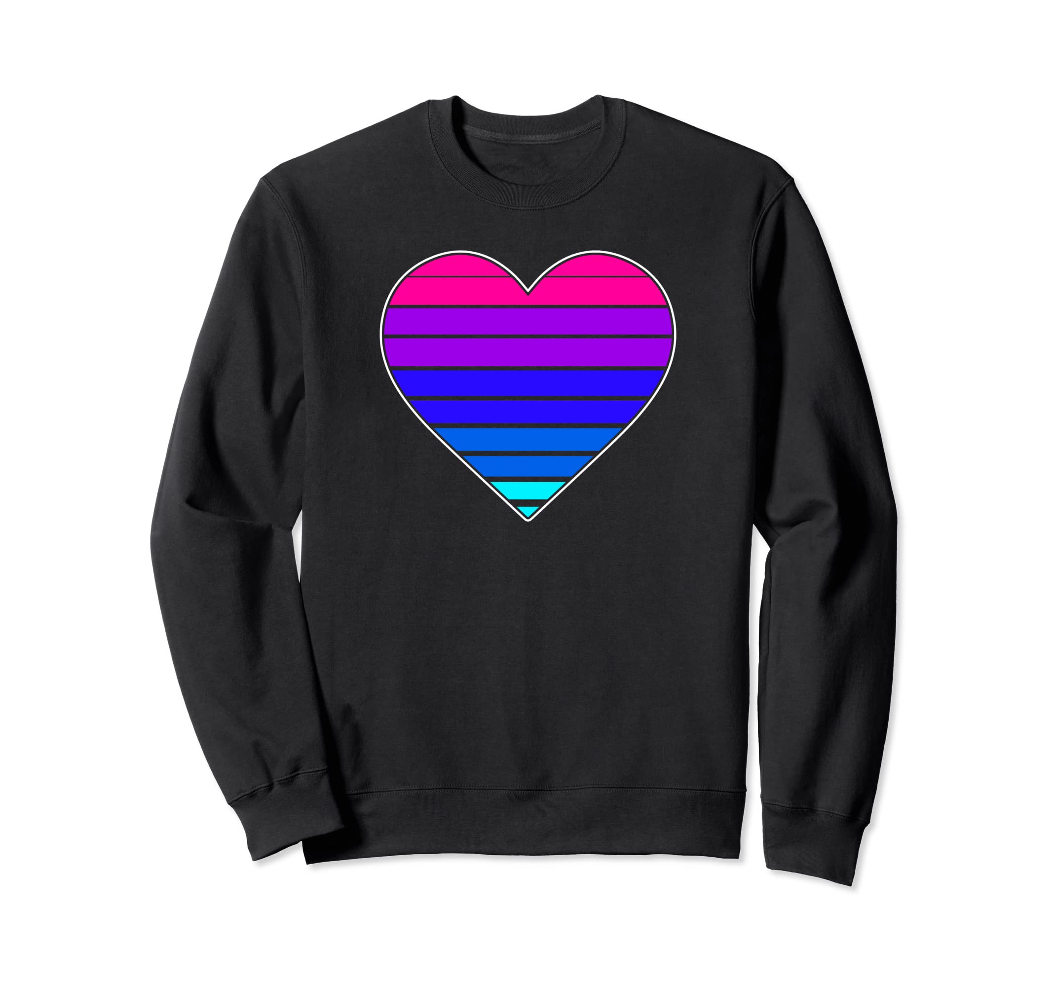 Heartsy Fartsy 80S Synthwave Heart Sweatshirt - Streetwear Style Men Women - T-Shirt, Sweatshirt, Hoodie
