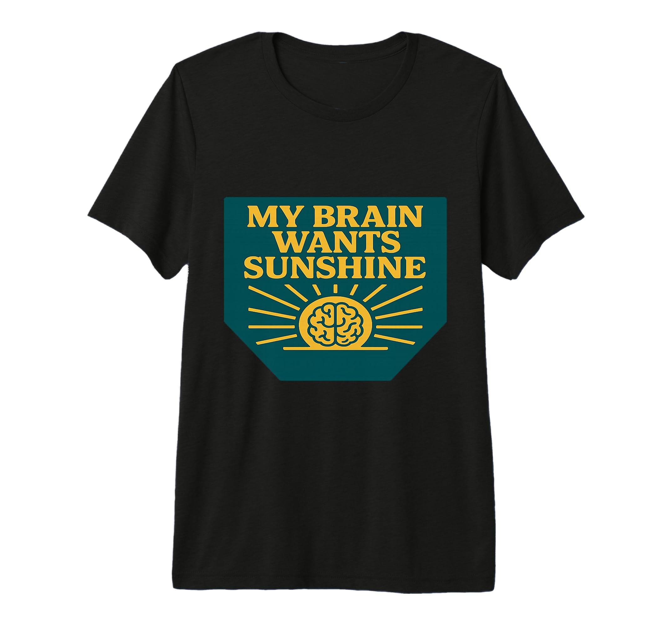 My Brain Wants Sunshine Wellness T-Shirt - Minimalist Print Men Women - T-Shirt, Sweatshirt, Hoodie