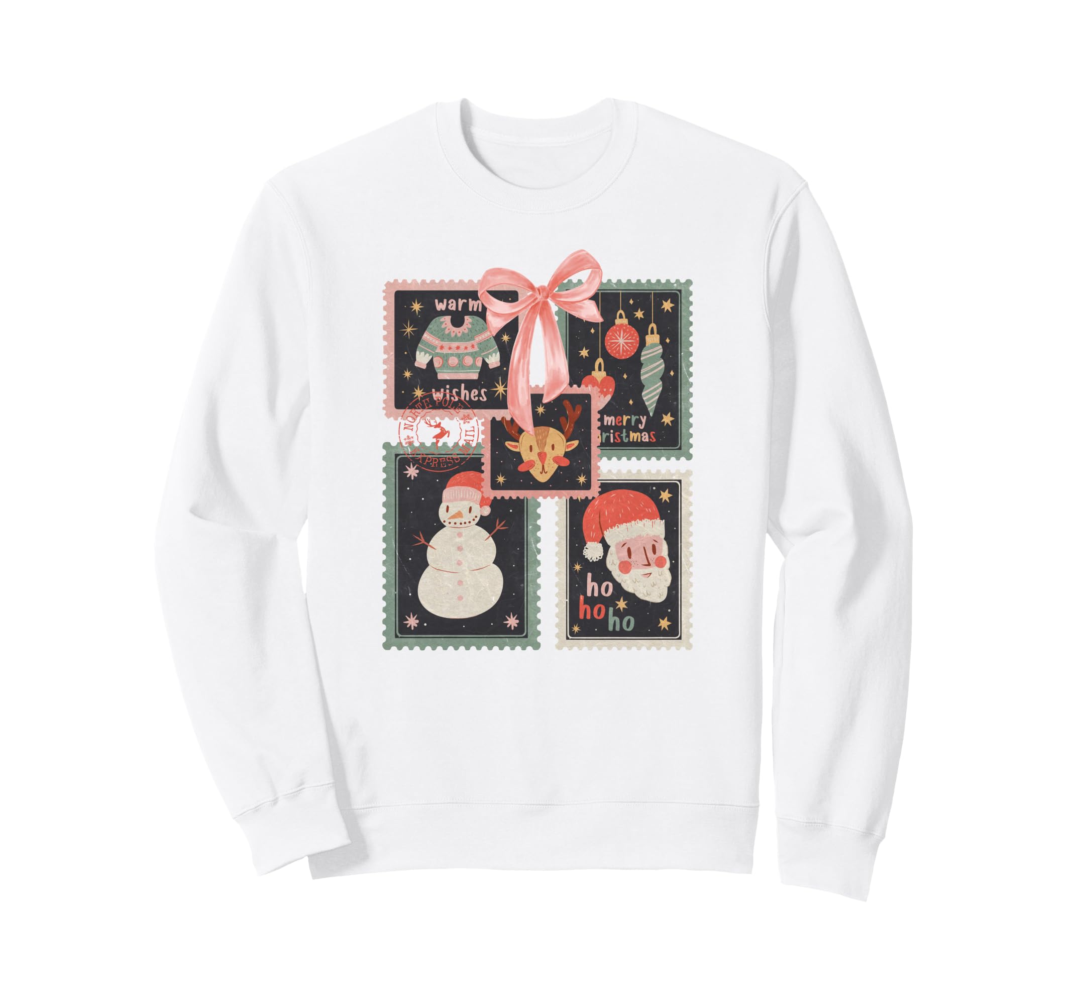Postal Stamps Collage Sweatshirt - Custom Art Print Men Women - T-Shirt, Sweatshirt, Hoodie