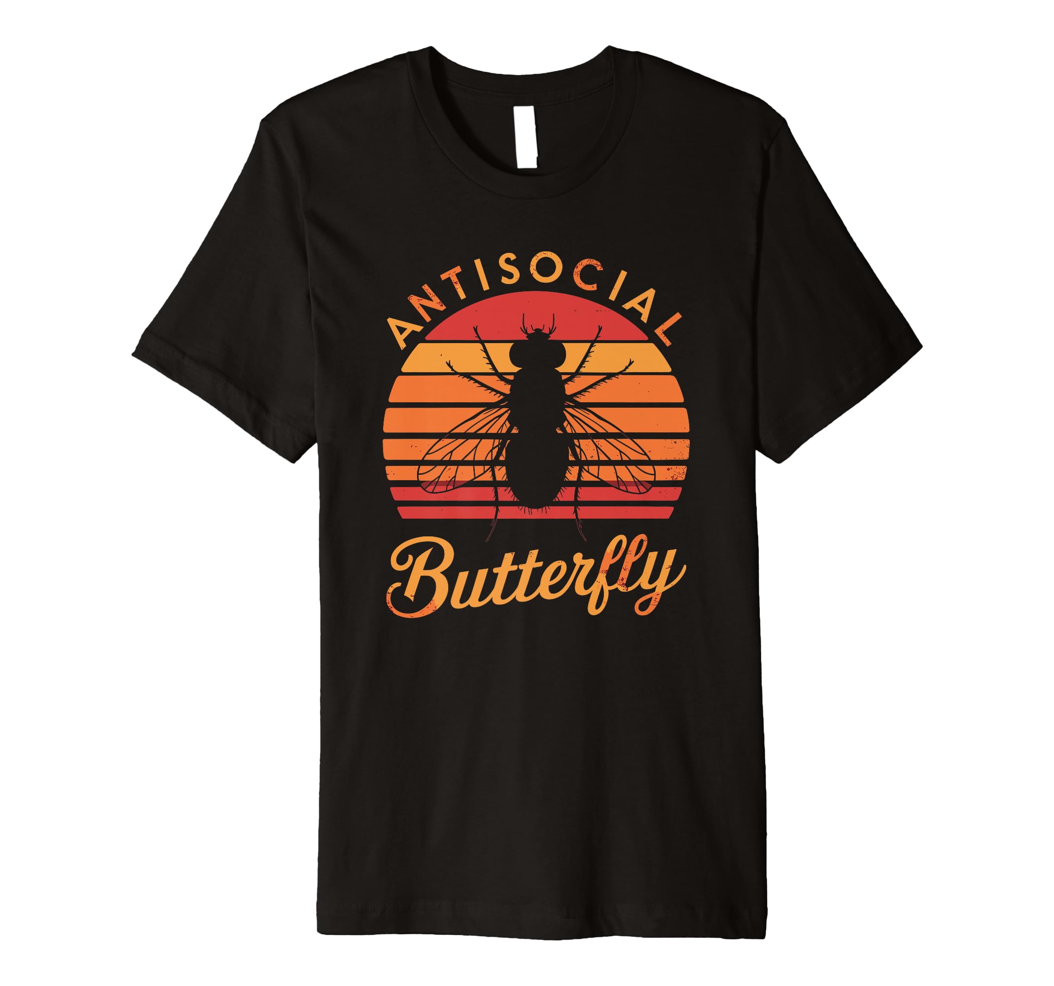 Antisocial Butterfly Housefly T-Shirt - Custom Art Print Men Women - T-Shirt, Sweatshirt, Hoodie