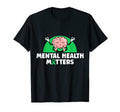 Mental Health Awareness Month Ribbon Hoodie - Minimalist Print for Adults - T-Shirt, Sweatshirt, Hoodie