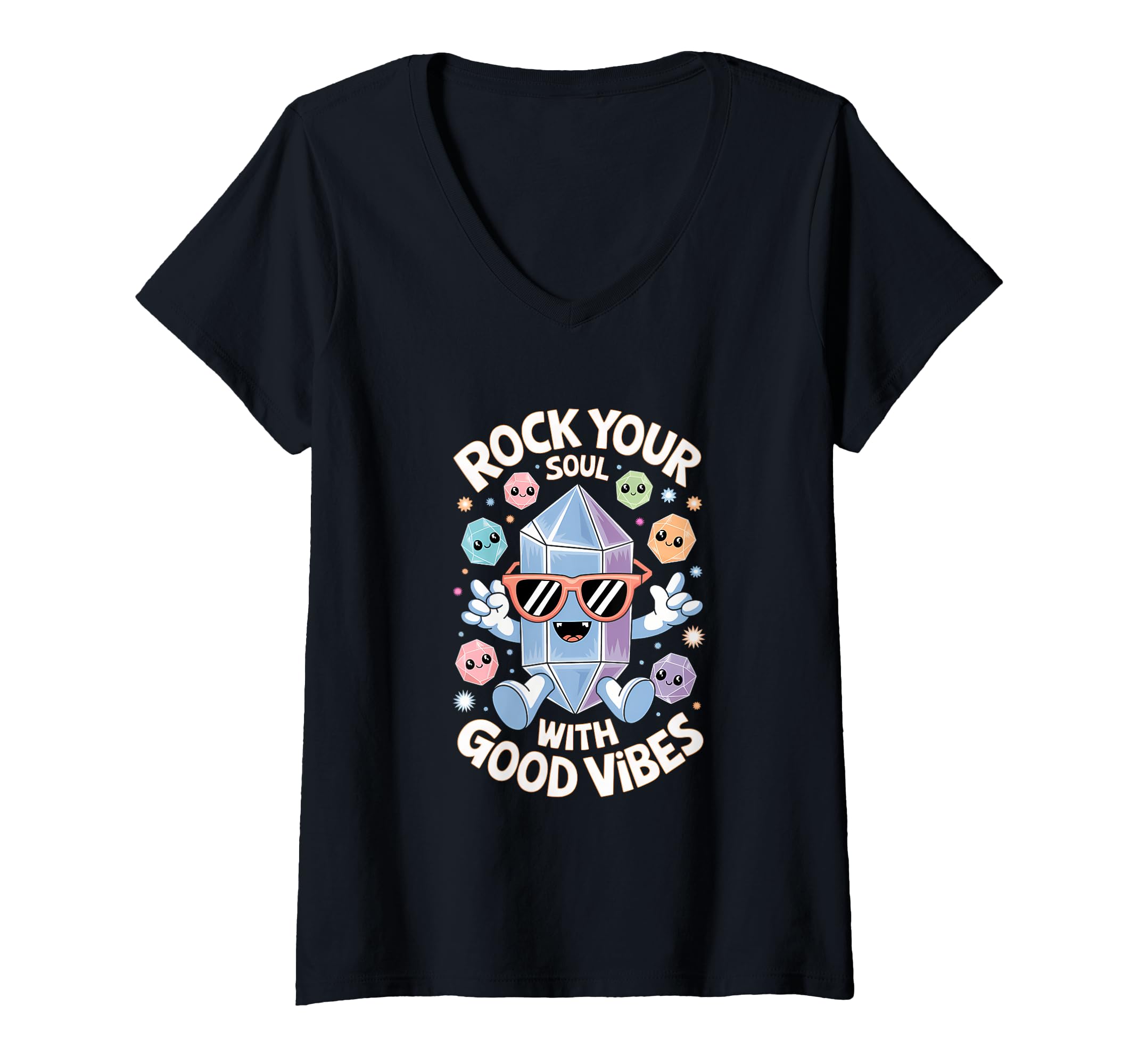 Womens Healing Stone Crystals Energy T-Shirt - Streetwear Style for Adults - T-Shirt, Sweatshirt, Hoodie