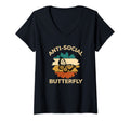 Womens Anti Social Butterfly Introvert T-Shirt - Custom Art Print Unisex - T-Shirt, Sweatshirt, Hoodie