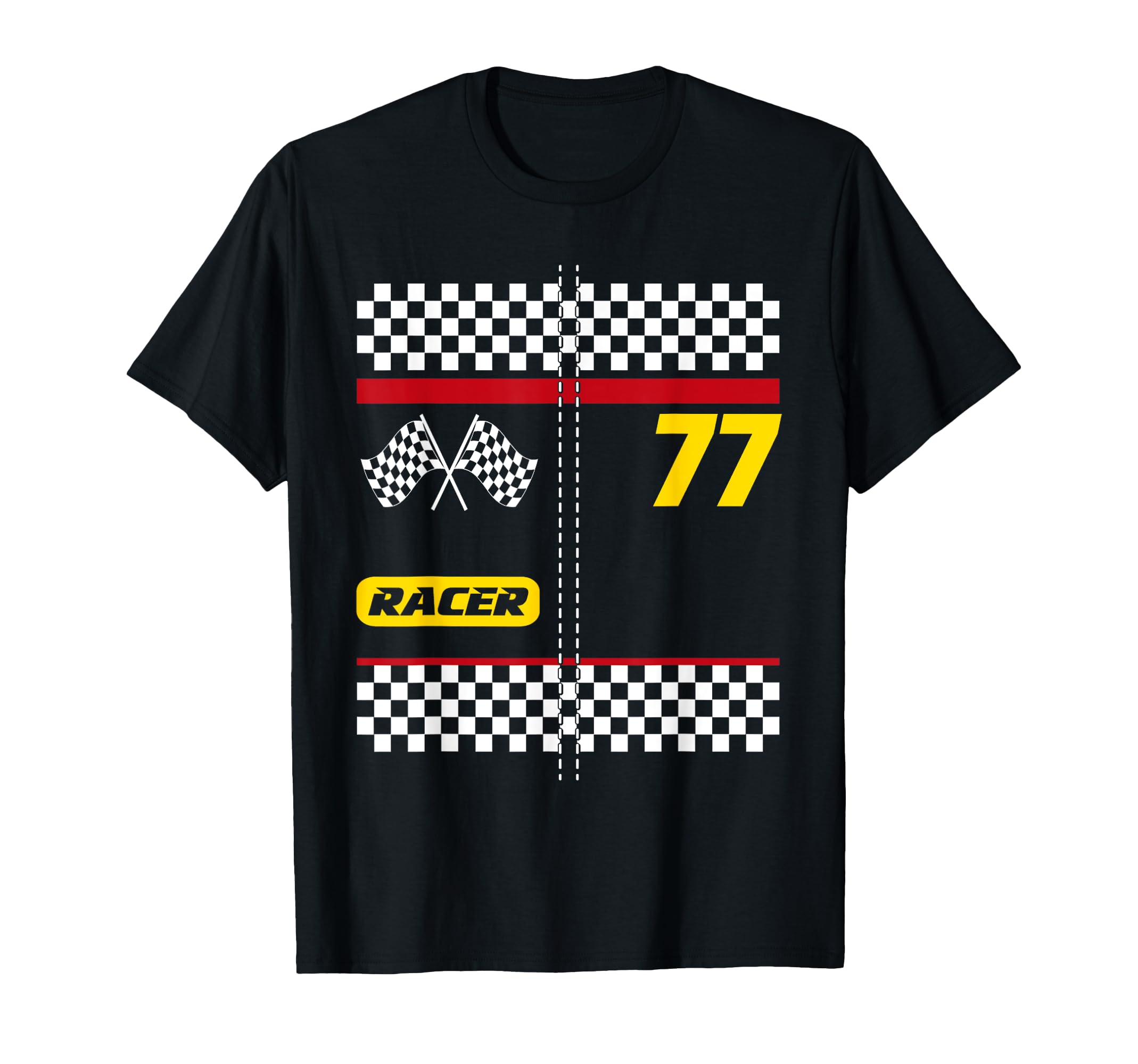 Wowsome Racing Black Short Sleeve Race T-Shirt - Novelty Apparel Unisex - T-Shirt, Sweatshirt, Hoodie