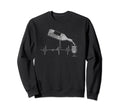 Distressed Heartbeat Wine Beer Sweatshirt - Unique Graphic Men Women - T-Shirt, Sweatshirt, Hoodie