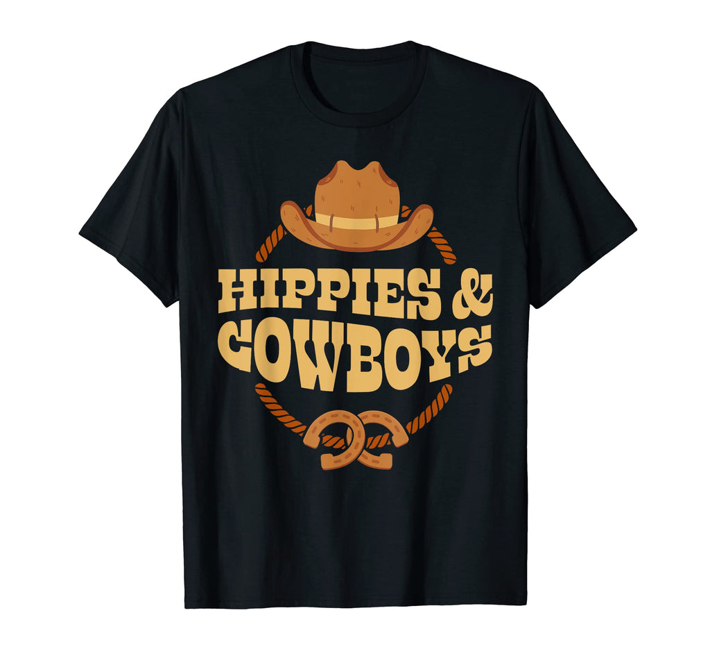 Hippies And Cowboys Cowgirls 70S T-Shirt - Unique Graphic Men Women - T-Shirt, Sweatshirt, Hoodie