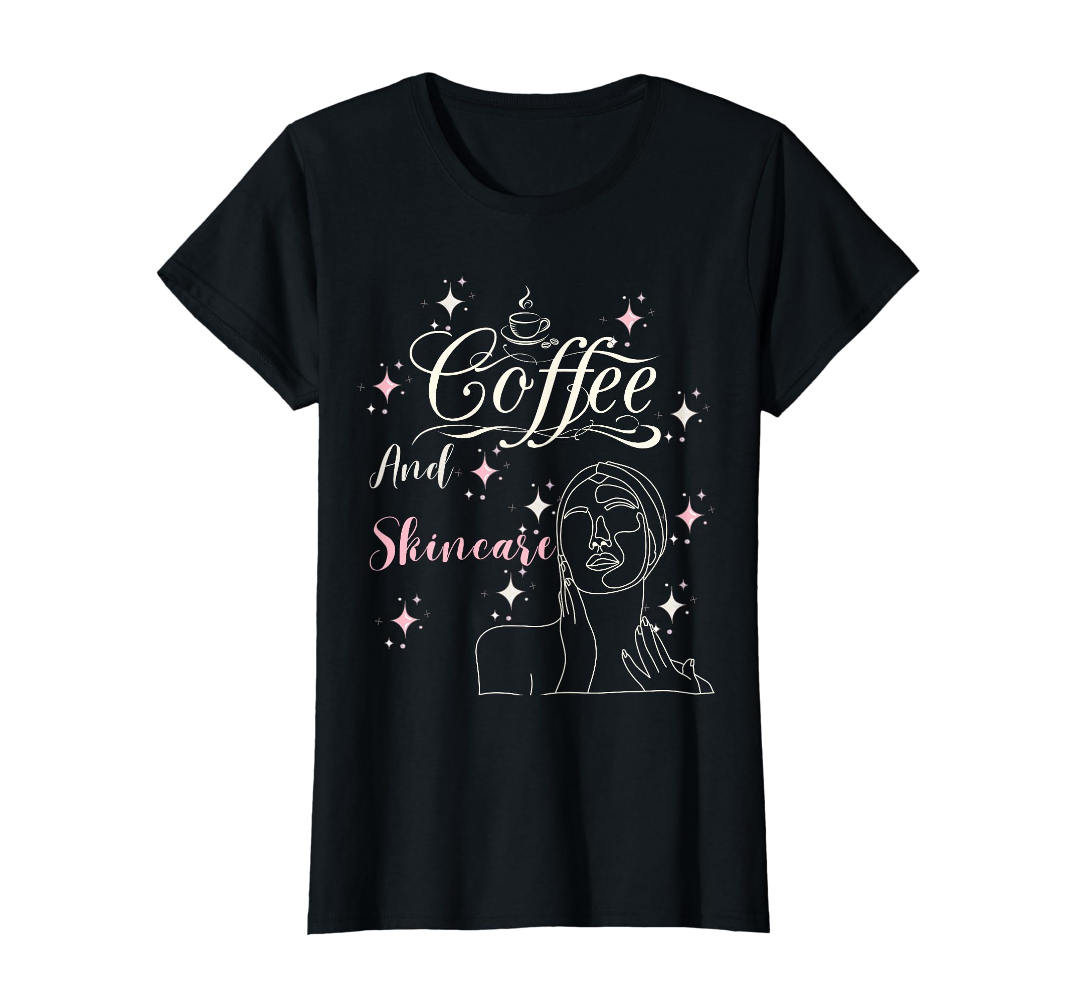 Coffee And Skincare Lovers T-Shirt - Minimalist Print for Adults - T-Shirt, Sweatshirt, Hoodie