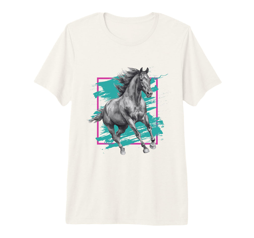 Horse Y2K 90S Aesthetic 2000S Tri Blend T-Shirt - Unique Graphic for Adults - T-Shirt, Sweatshirt, Hoodie