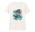Horse Y2K 90S Aesthetic 2000S Tri Blend T-Shirt - Unique Graphic for Adults - T-Shirt, Sweatshirt, Hoodie