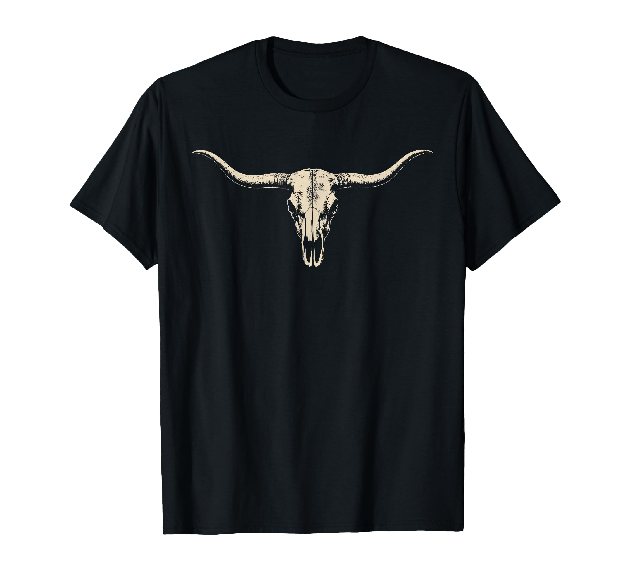 Cow Skull Cowgirl Cowboy T-Shirt - Minimalist Print Unisex - T-Shirt, Sweatshirt, Hoodie