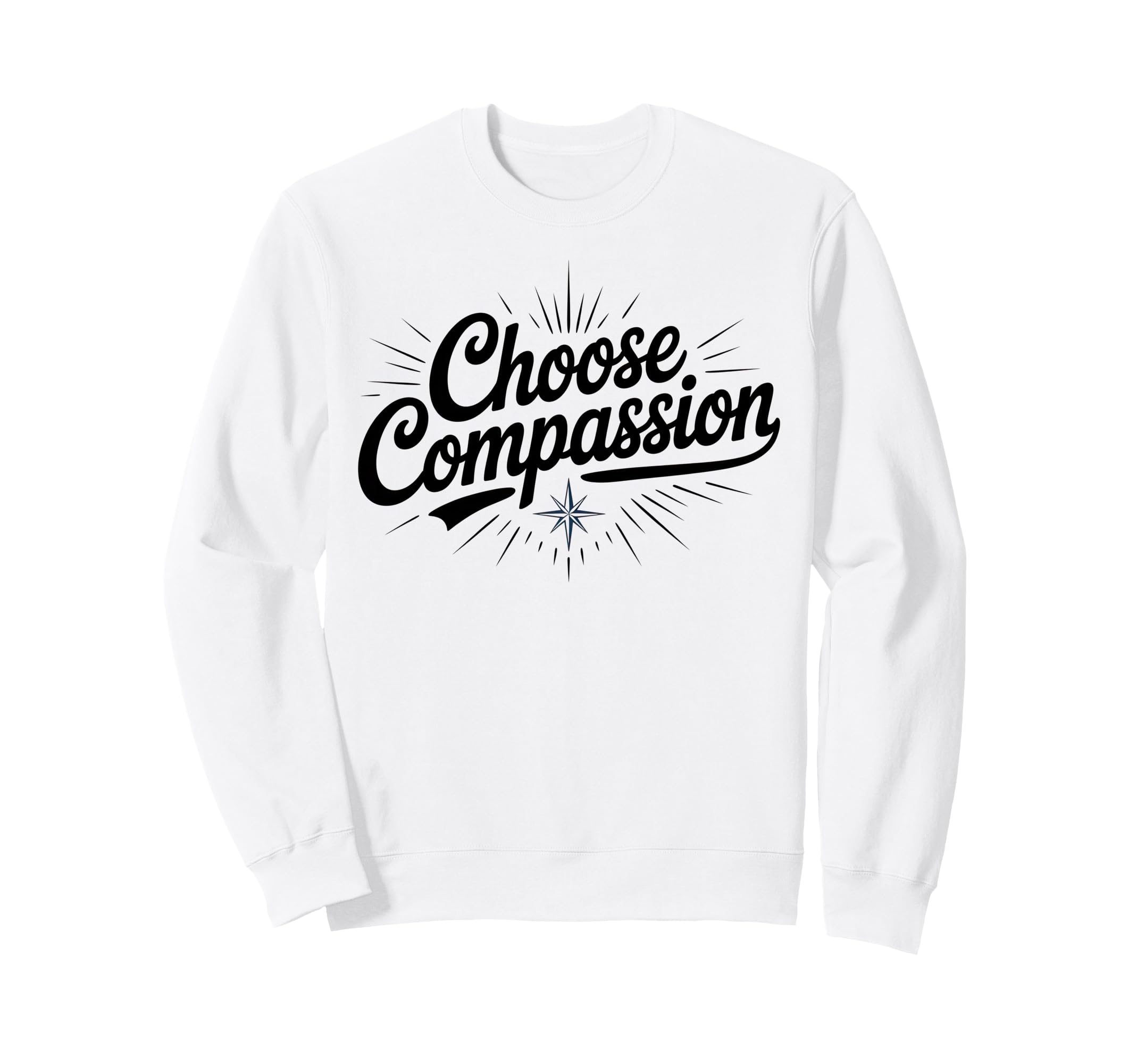 Choose Compassion Yoga Circle Sweatshirt - Casual Everyday Wear Men Women - T-Shirt, Sweatshirt, Hoodie