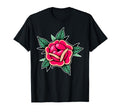 Peony Flower Traditional Tattoo Flash T-Shirt - Minimalist Print Unisex - T-Shirt, Sweatshirt, Hoodie