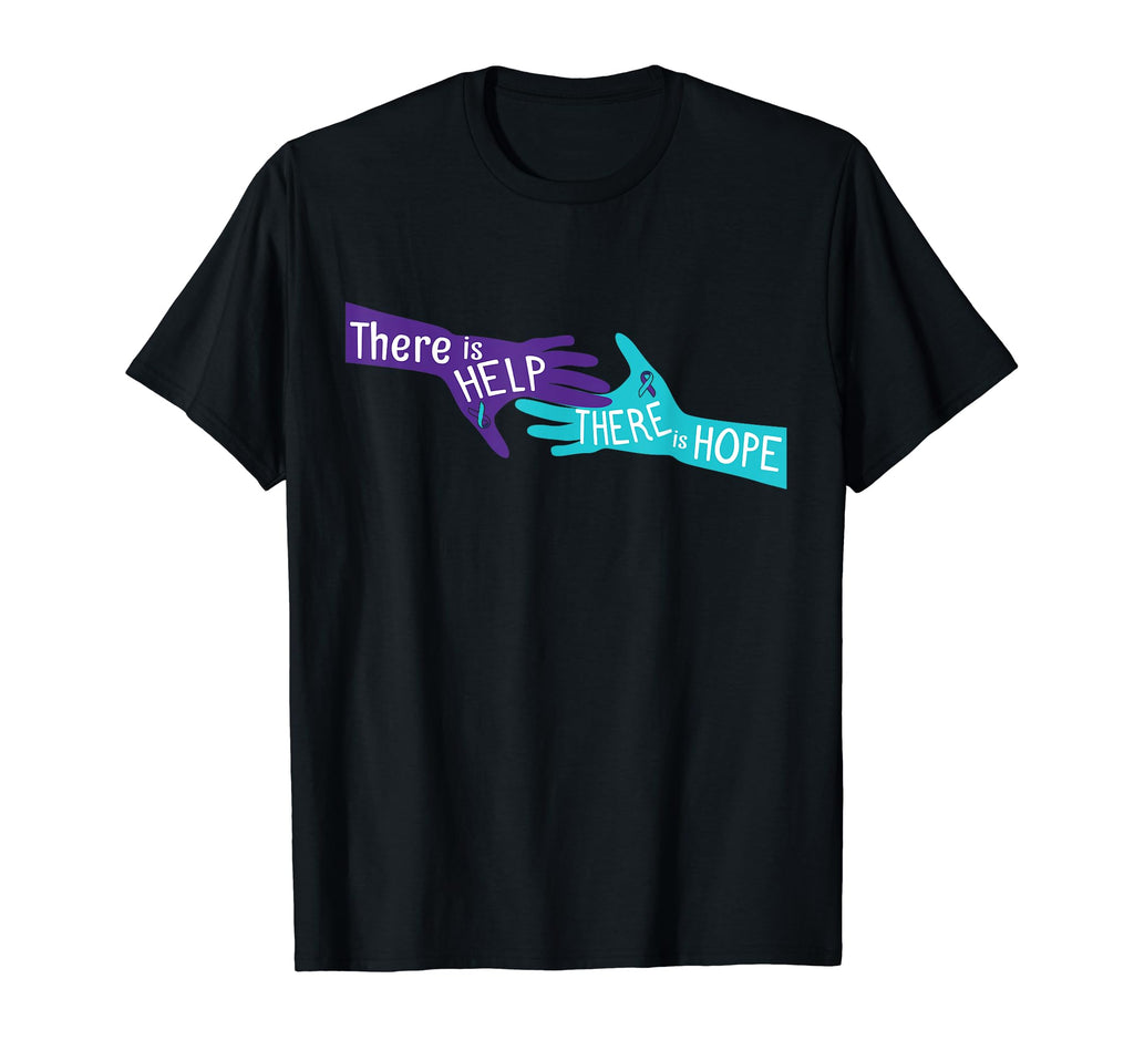There Is Help Hope Suicide Awareness T-Shirt - Custom Art Print for Adults - T-Shirt, Sweatshirt, Hoodie
