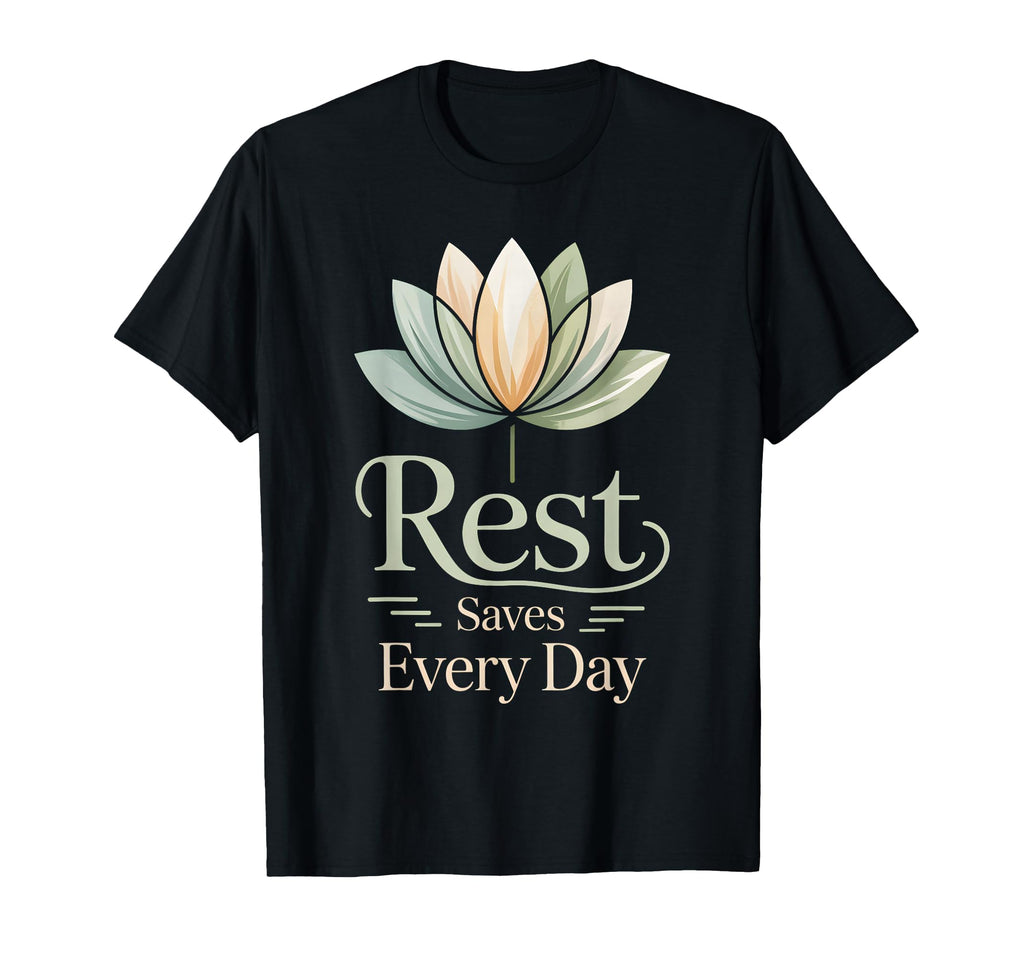 Rest Saves Every Day Self Care T-Shirt - Trendy Graphic Unisex - T-Shirt, Sweatshirt, Hoodie