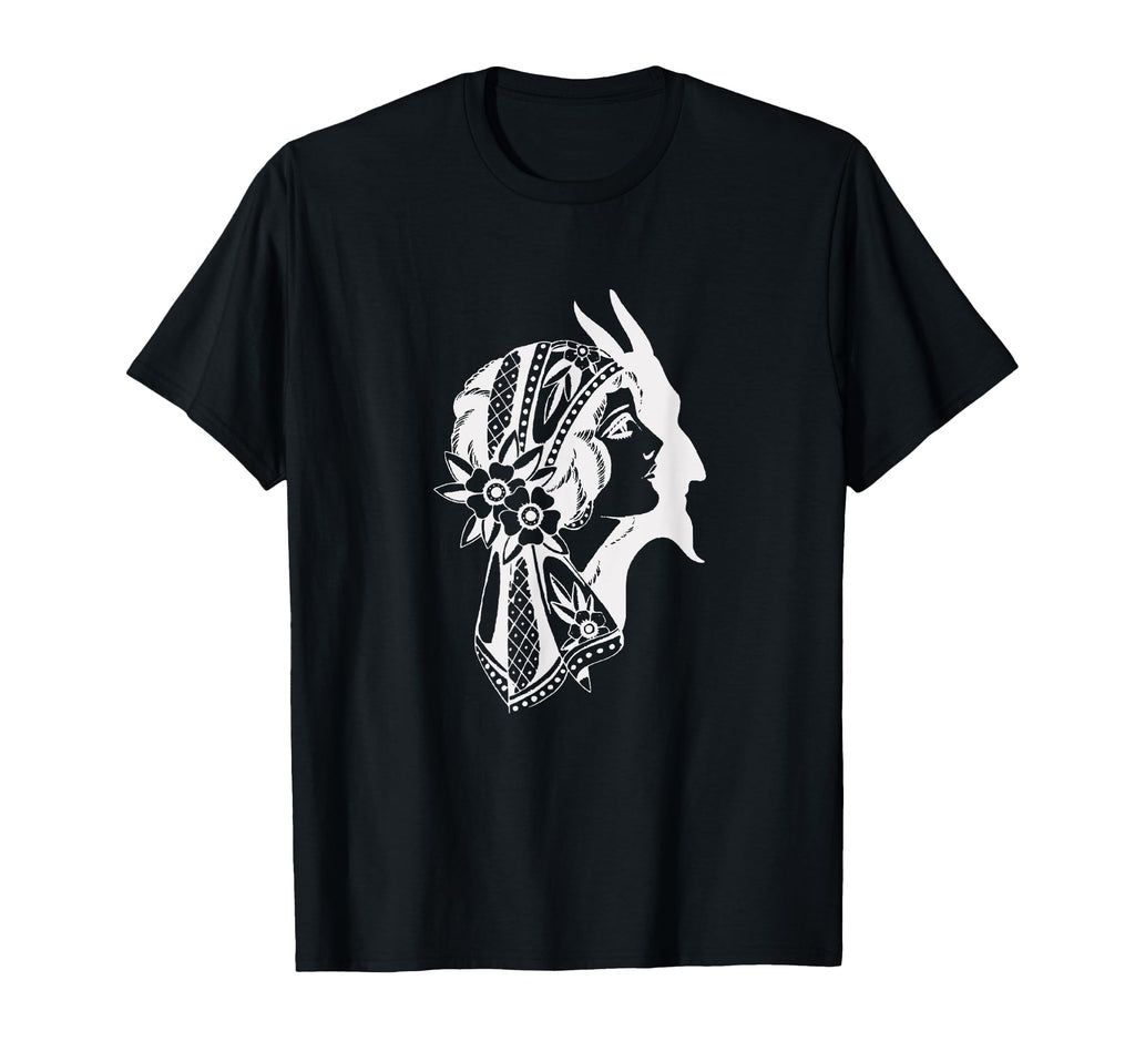 Old School Gypsy Devil Flash Tattoo T-Shirt - Custom Art Print Men Women - T-Shirt, Sweatshirt, Hoodie