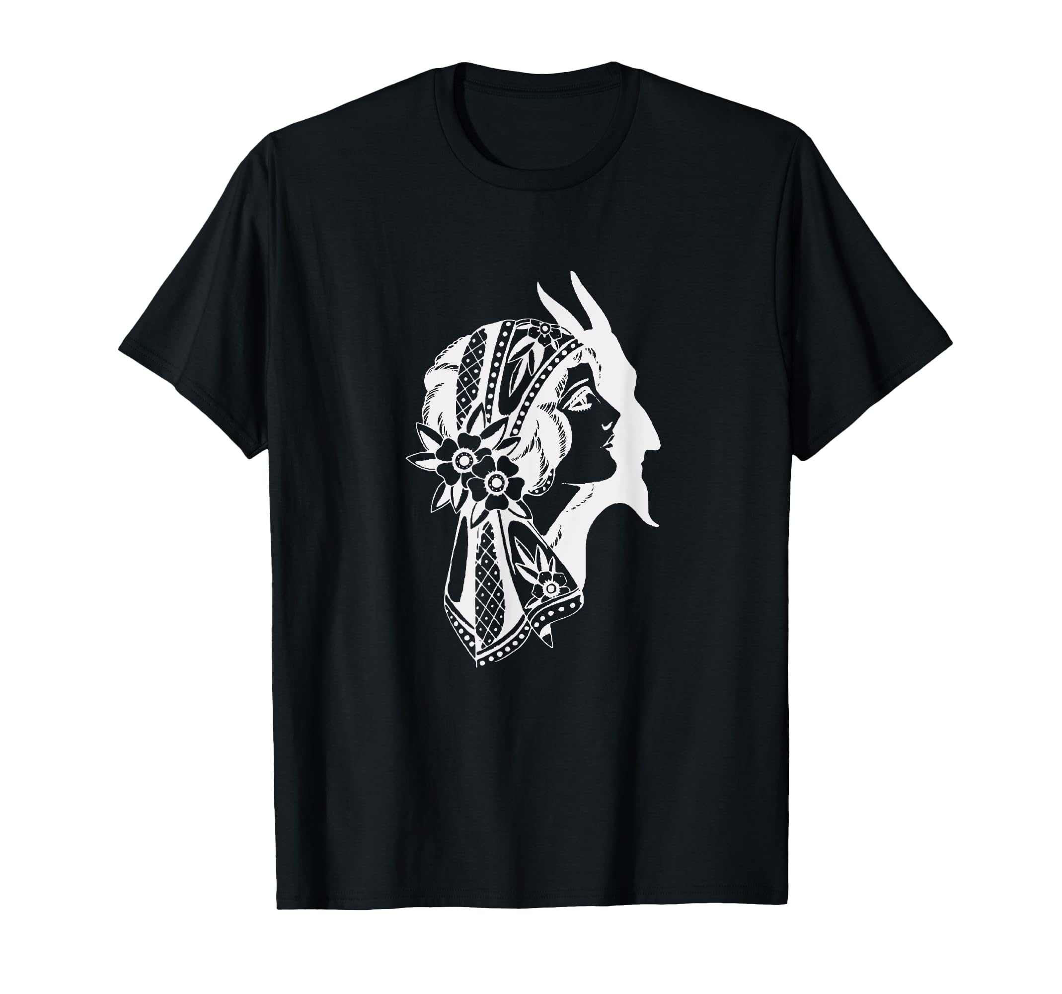 Old School Gypsy Devil Flash Tattoo T-Shirt - Casual Everyday Wear Unisex - T-Shirt, Sweatshirt, Hoodie