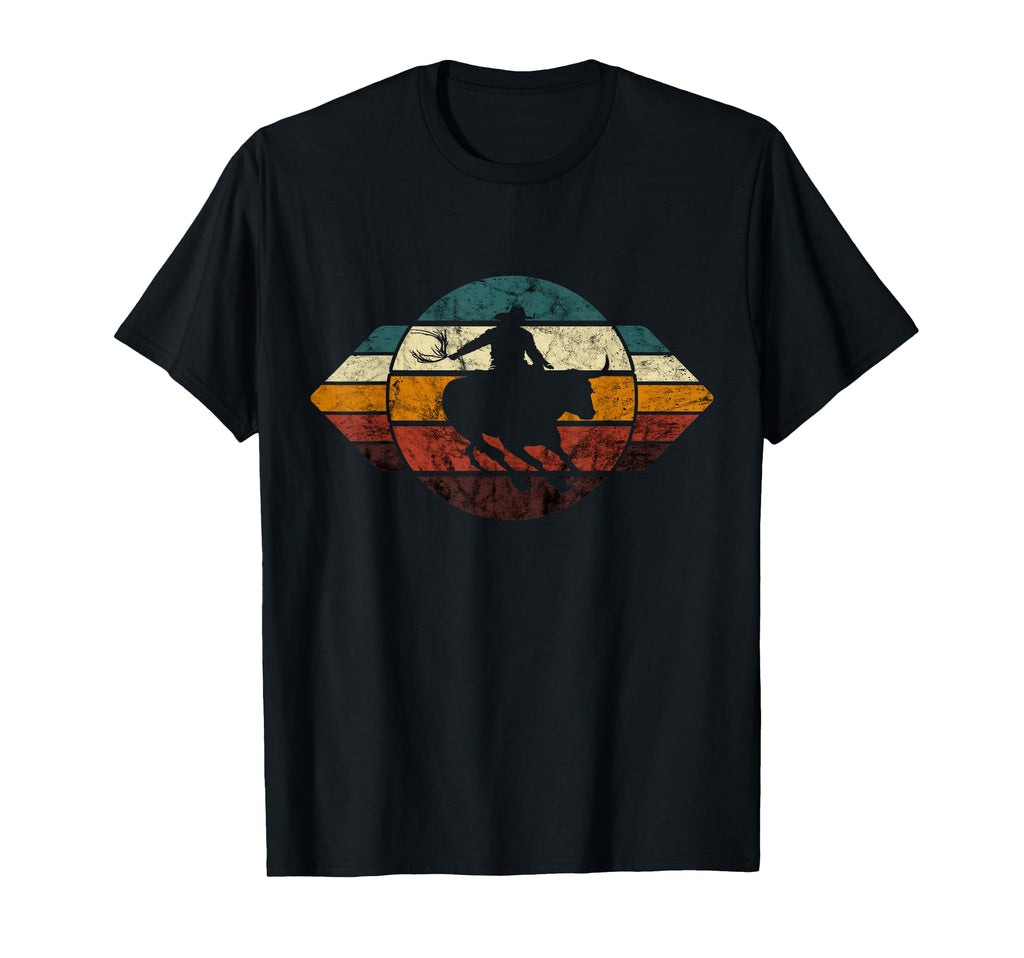 Bull Rider Rodeo Western Cowboy Bull T-Shirt - Custom Art Print Men Women - T-Shirt, Sweatshirt, Hoodie