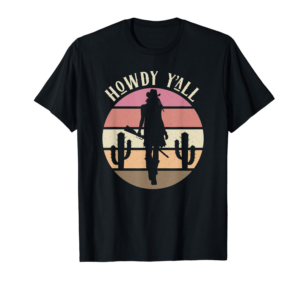Howdy Yall Wild West Sexy Cowgirl T-Shirt - Aesthetic Graphic Unisex - T-Shirt, Sweatshirt, Hoodie