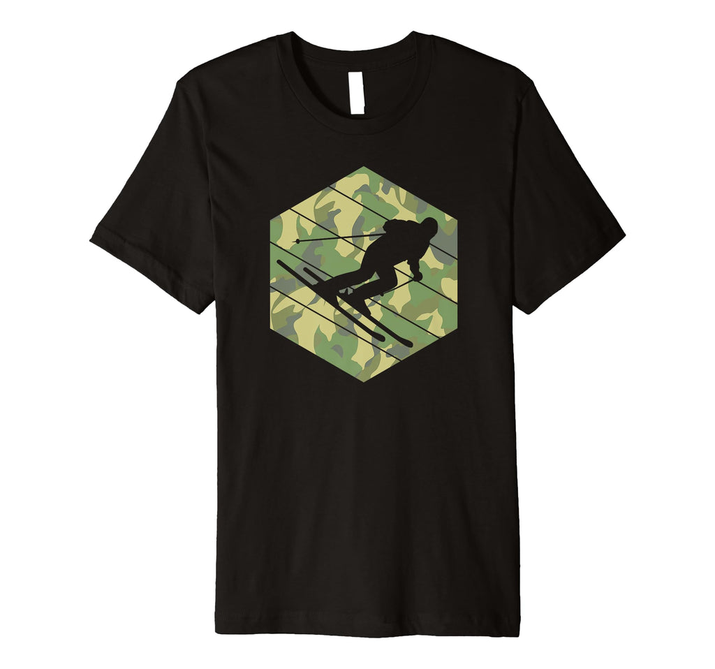 70S Skiing Geometric Shape Ski T-Shirt - Graphic Print for Adults - T-Shirt, Sweatshirt, Hoodie