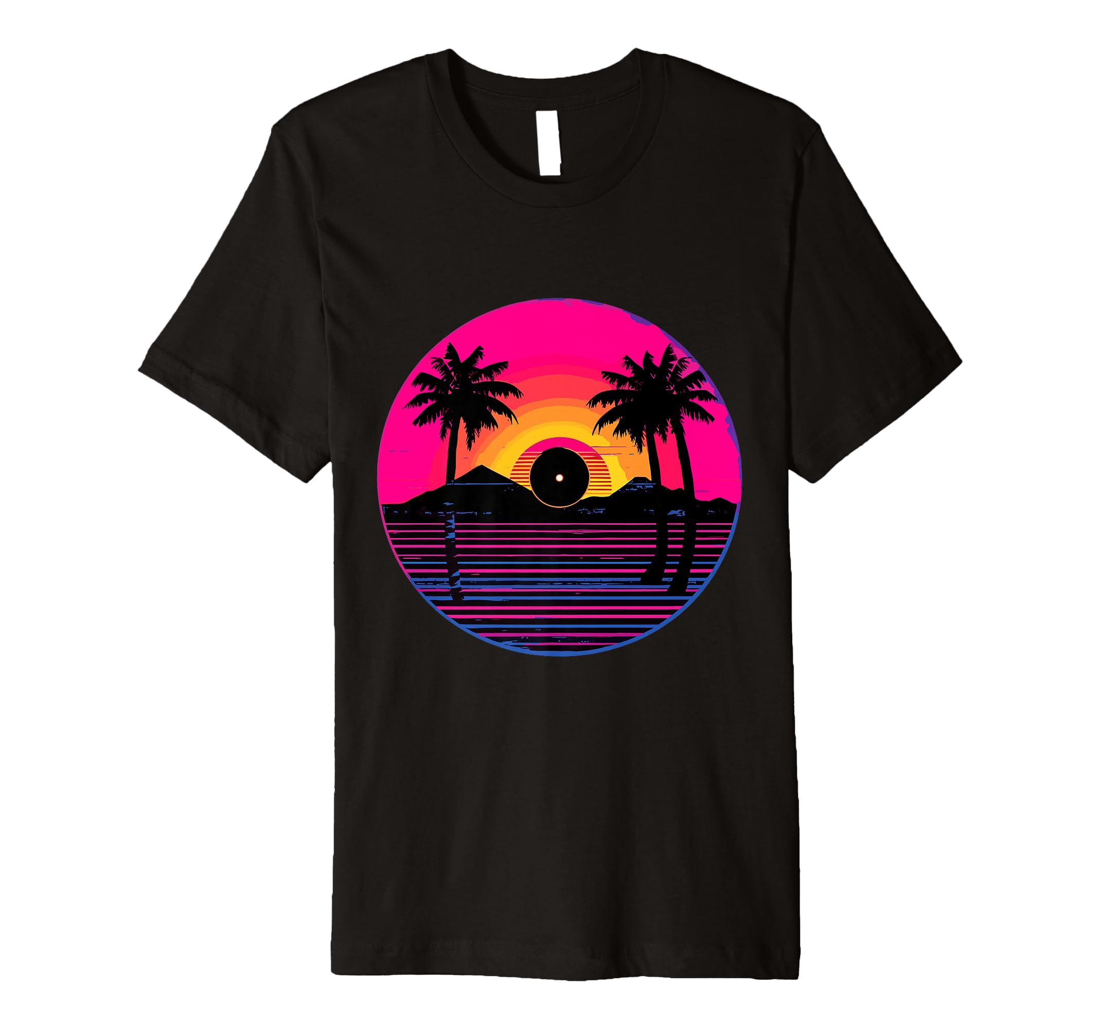 Vinyl Record Vaporwave Turntable Music T-Shirt - Custom Art Print Men Women - T-Shirt, Sweatshirt, Hoodie
