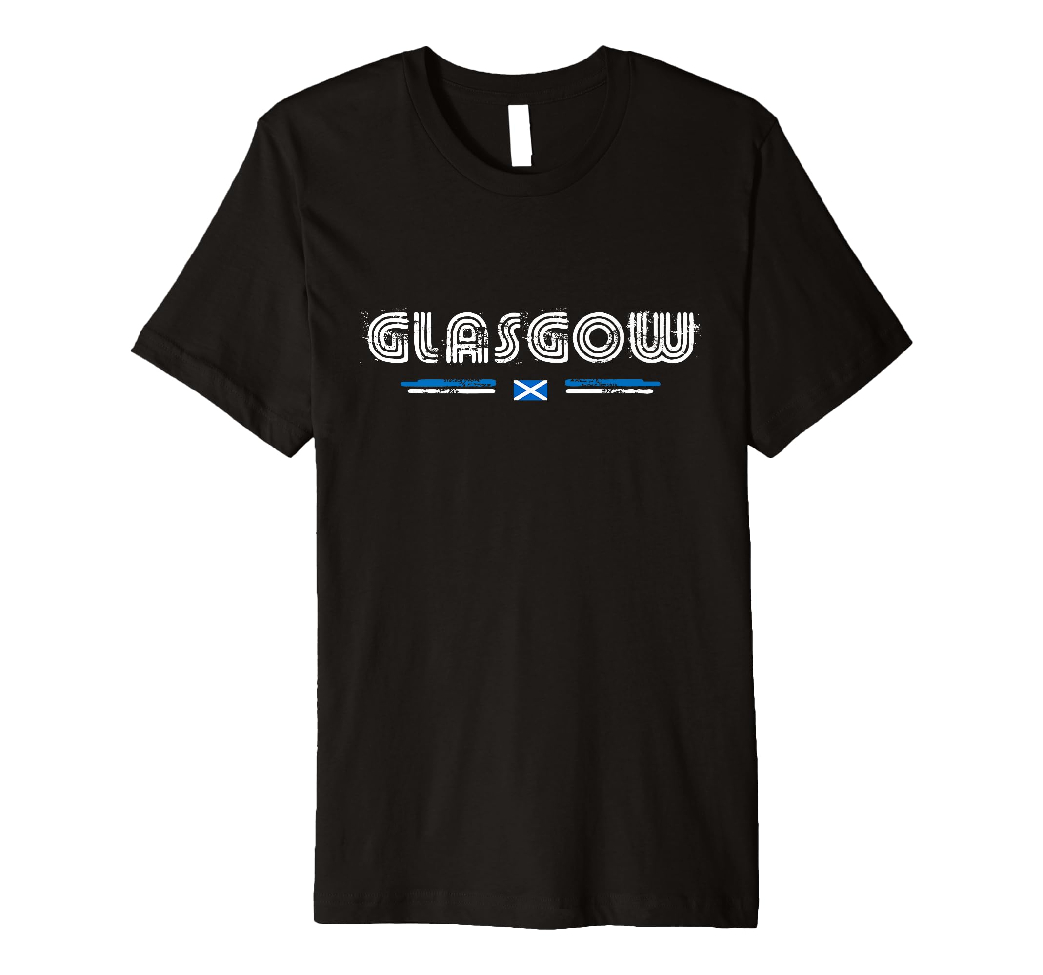 Glasgow Scotland 70S 80S Type T-Shirt - Custom Art Print Unisex - T-Shirt, Sweatshirt, Hoodie