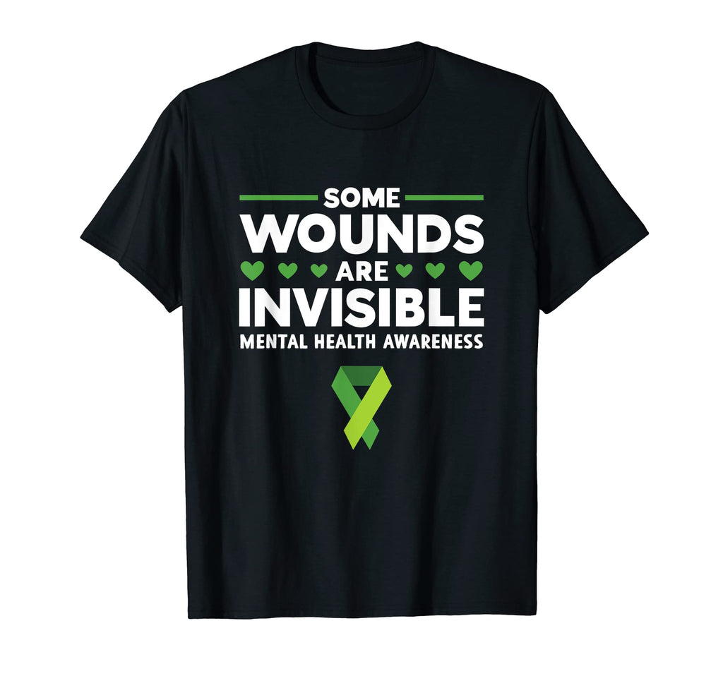 Green Ribbon Warrior Supporters Mental T-Shirt - Novelty Apparel Unisex - T-Shirt, Sweatshirt, Hoodie