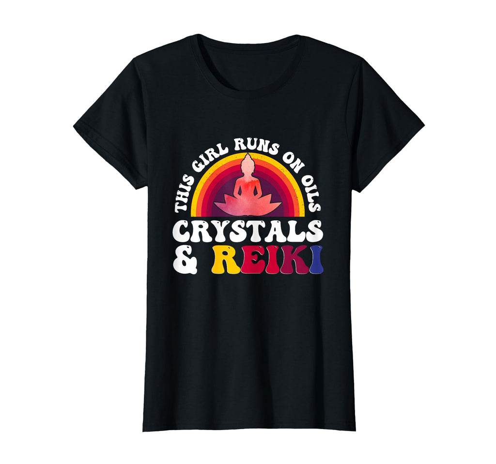 This Runs Oils Crystals And Reiki Yoga T-Shirt - Custom Art Print Unisex - T-Shirt, Sweatshirt, Hoodie