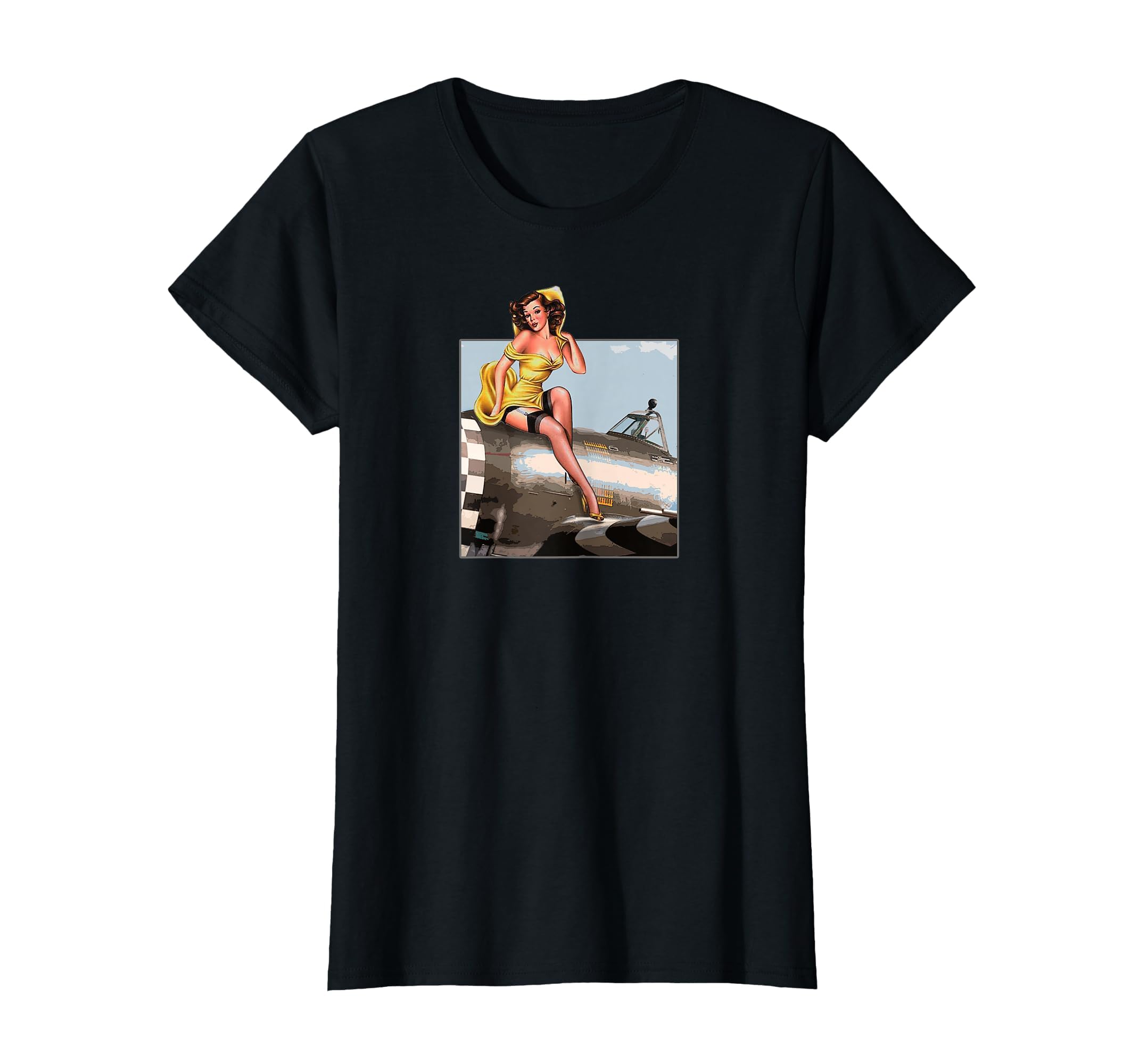 Pin Up Wings P47 40S Ww2 T-Shirt - Casual Everyday Wear Unisex - T-Shirt, Sweatshirt, Hoodie