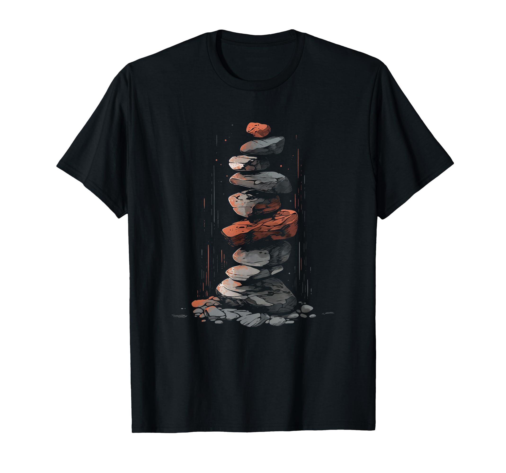 Zen Balancing Stones Art Mindfulness T-Shirt - Unique Graphic Men Women - T-Shirt, Sweatshirt, Hoodie