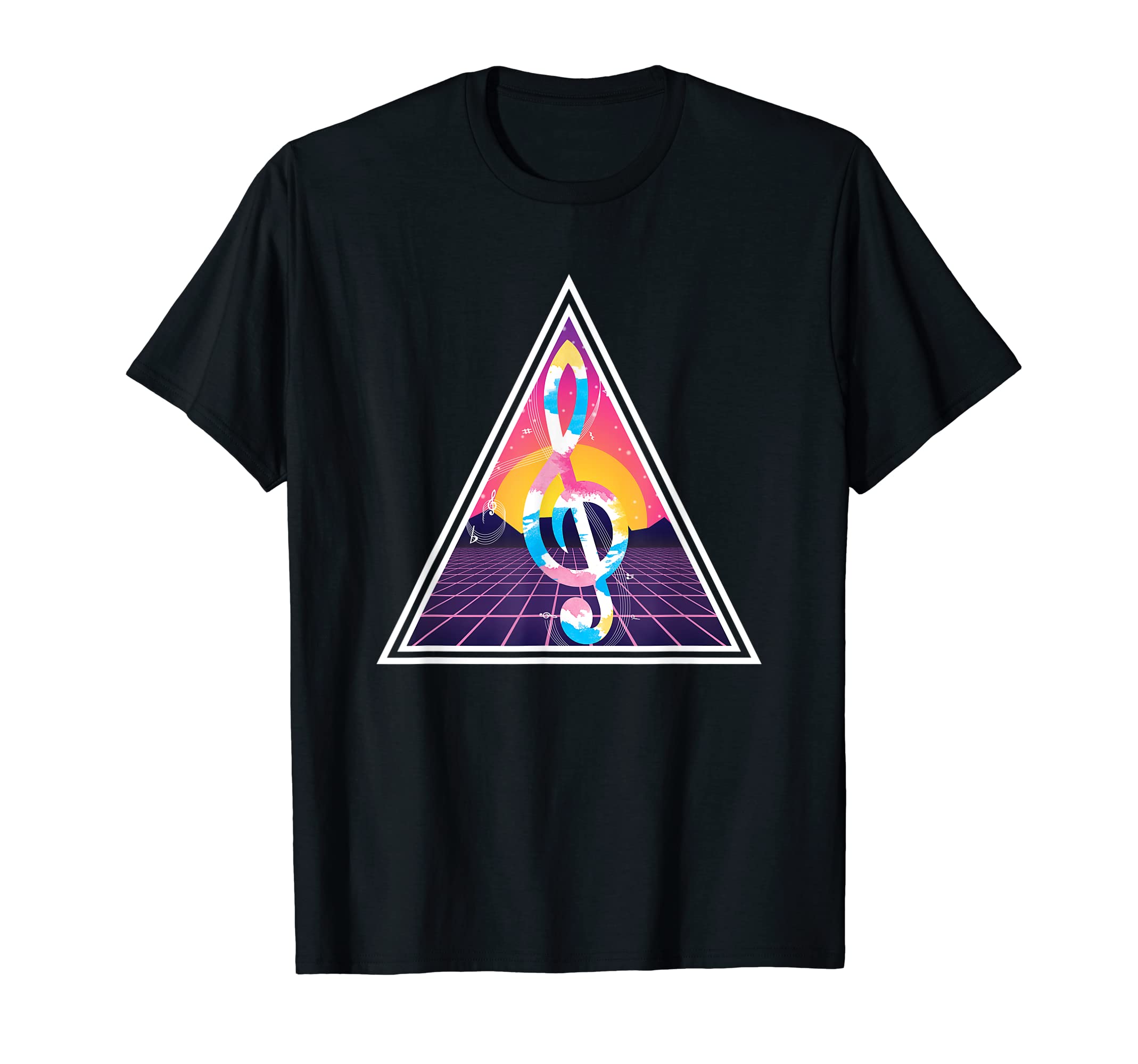 Sunset Vaporwave Music 90S Art T-Shirt - Minimalist Print Men Women - T-Shirt, Sweatshirt, Hoodie