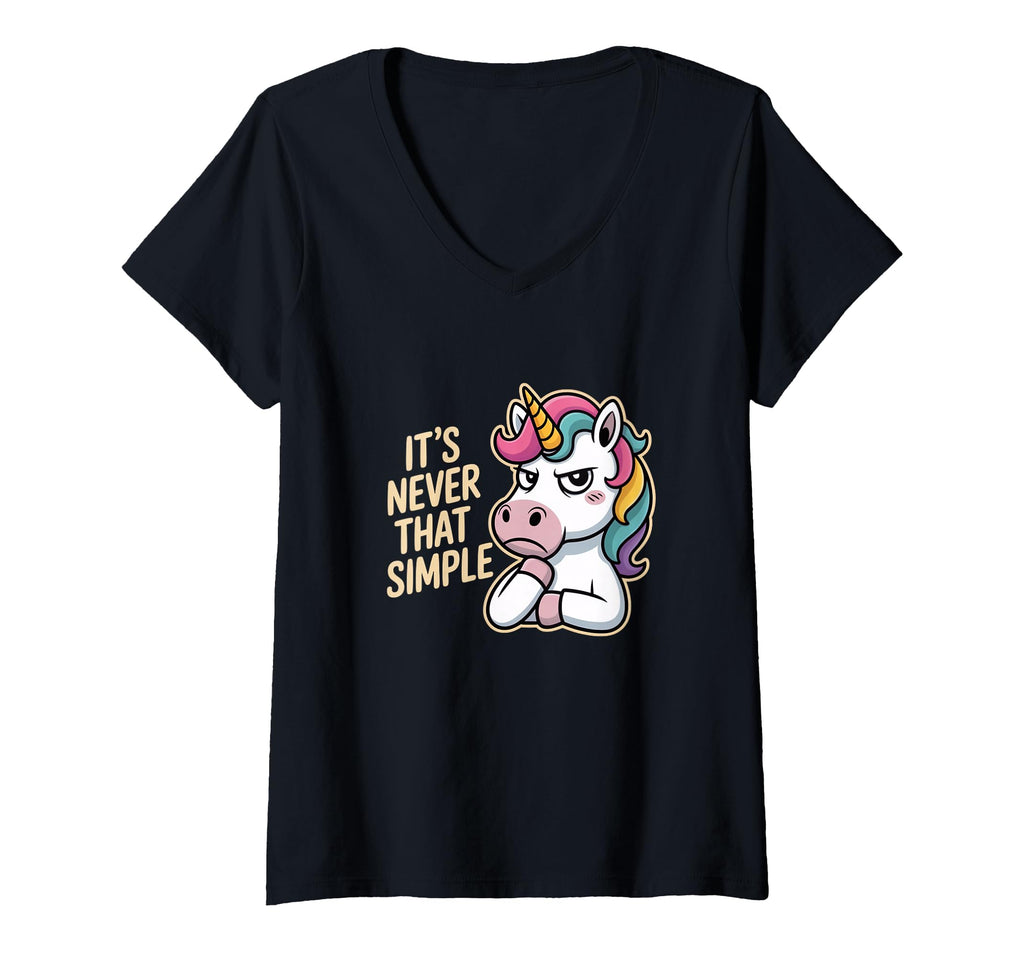 Womens Unicorn Sarcastic Its Never T-Shirt - Minimalist Print Men Women - T-Shirt, Sweatshirt, Hoodie