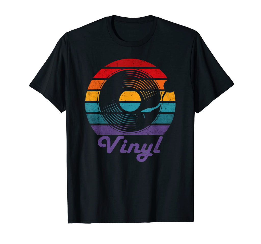 Vinyl Sunset Record Player T-Shirt - Trendy Graphic for Adults - T-Shirt, Sweatshirt, Hoodie