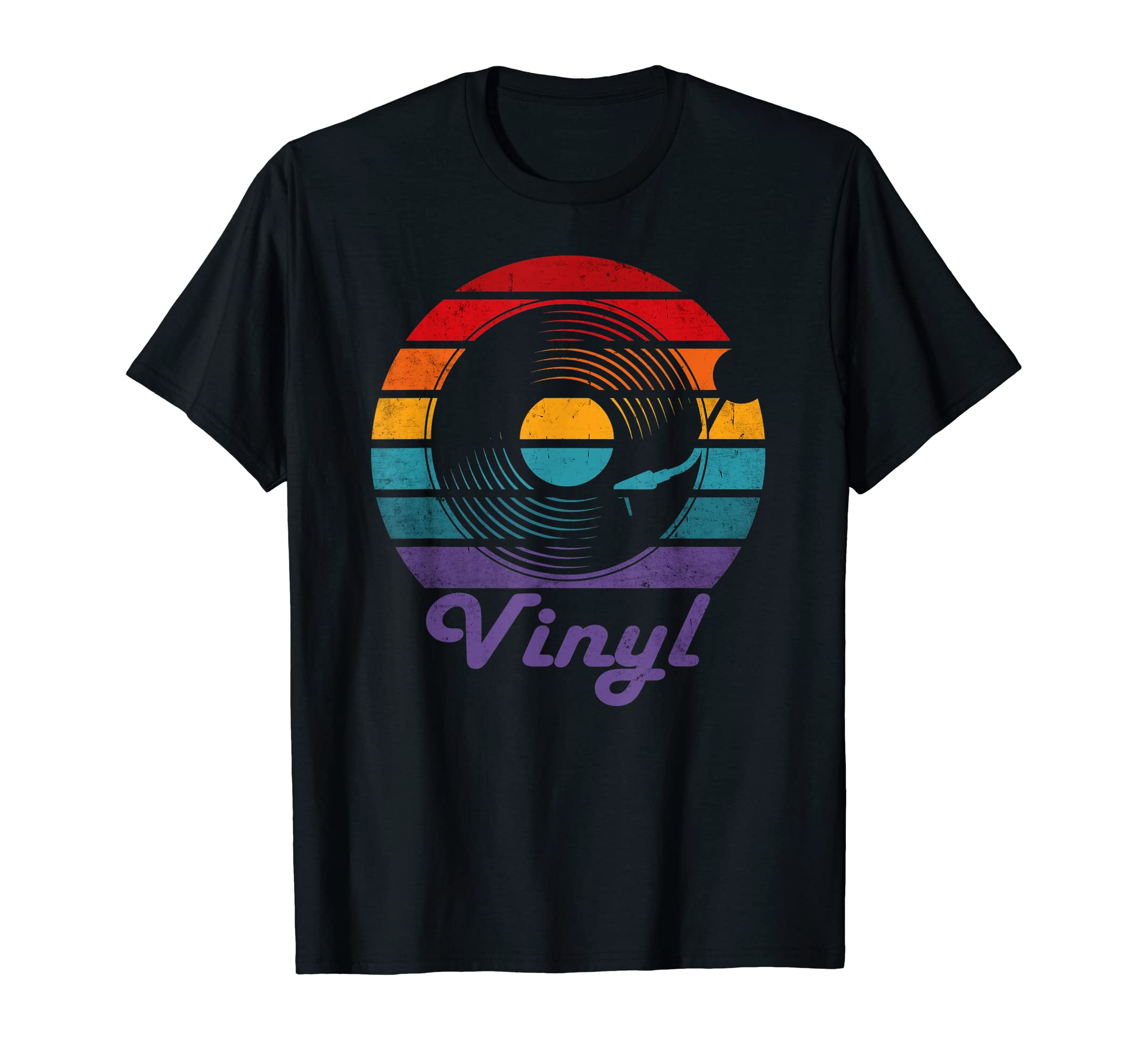 Vinyl Sunset Record Player T-Shirt - Trendy Graphic for Adults - T-Shirt, Sweatshirt, Hoodie