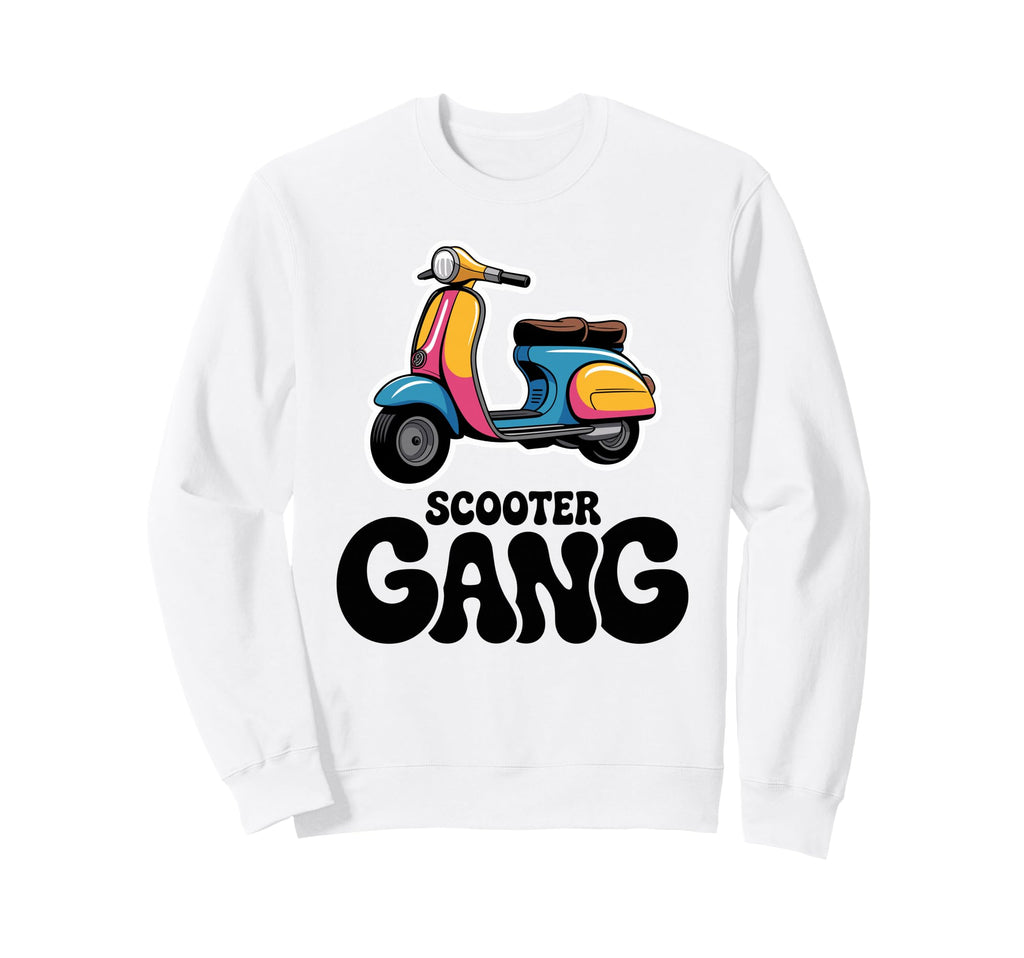 Scooter Gang Rider Crew Sweatshirt - Novelty Apparel Unisex - T-Shirt, Sweatshirt, Hoodie