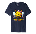 Funny Bee Happy Kawaii Buzz T-Shirt - Custom Art Print Men Women - T-Shirt, Sweatshirt, Hoodie