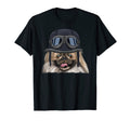 Funny Motorcycle Helmet Pekingese T-Shirt - Aesthetic Graphic for Adults - T-Shirt, Sweatshirt, Hoodie