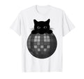 Aesthetic Disco Ball Gothic Black Cat T-Shirt - Custom Art Print Men Women - T-Shirt, Sweatshirt, Hoodie