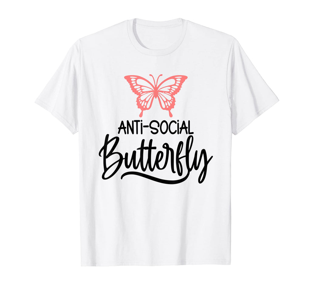 Antisocial Butterfly Hater T-Shirt - Fun Novelty Design for Adults - T-Shirt, Sweatshirt, Hoodie