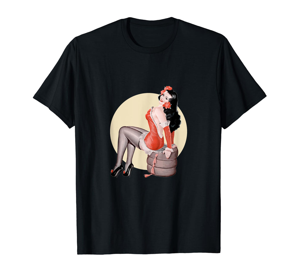 1940S Pin Up Sexy American Art T-Shirt - Graphic Print for Adults - T-Shirt, Sweatshirt, Hoodie