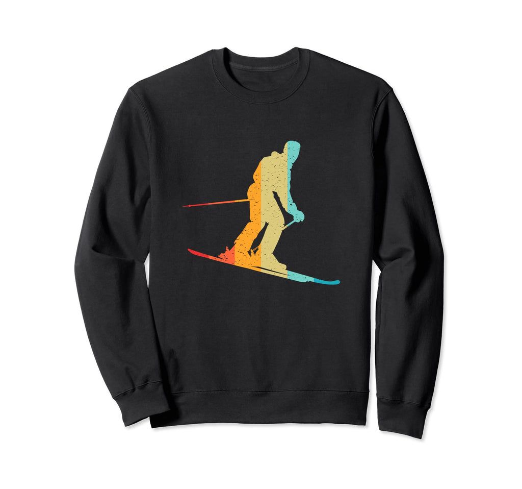 Skier Silhouette 70S 80S Sweatshirt - Aesthetic Graphic Men Women - T-Shirt, Sweatshirt, Hoodie