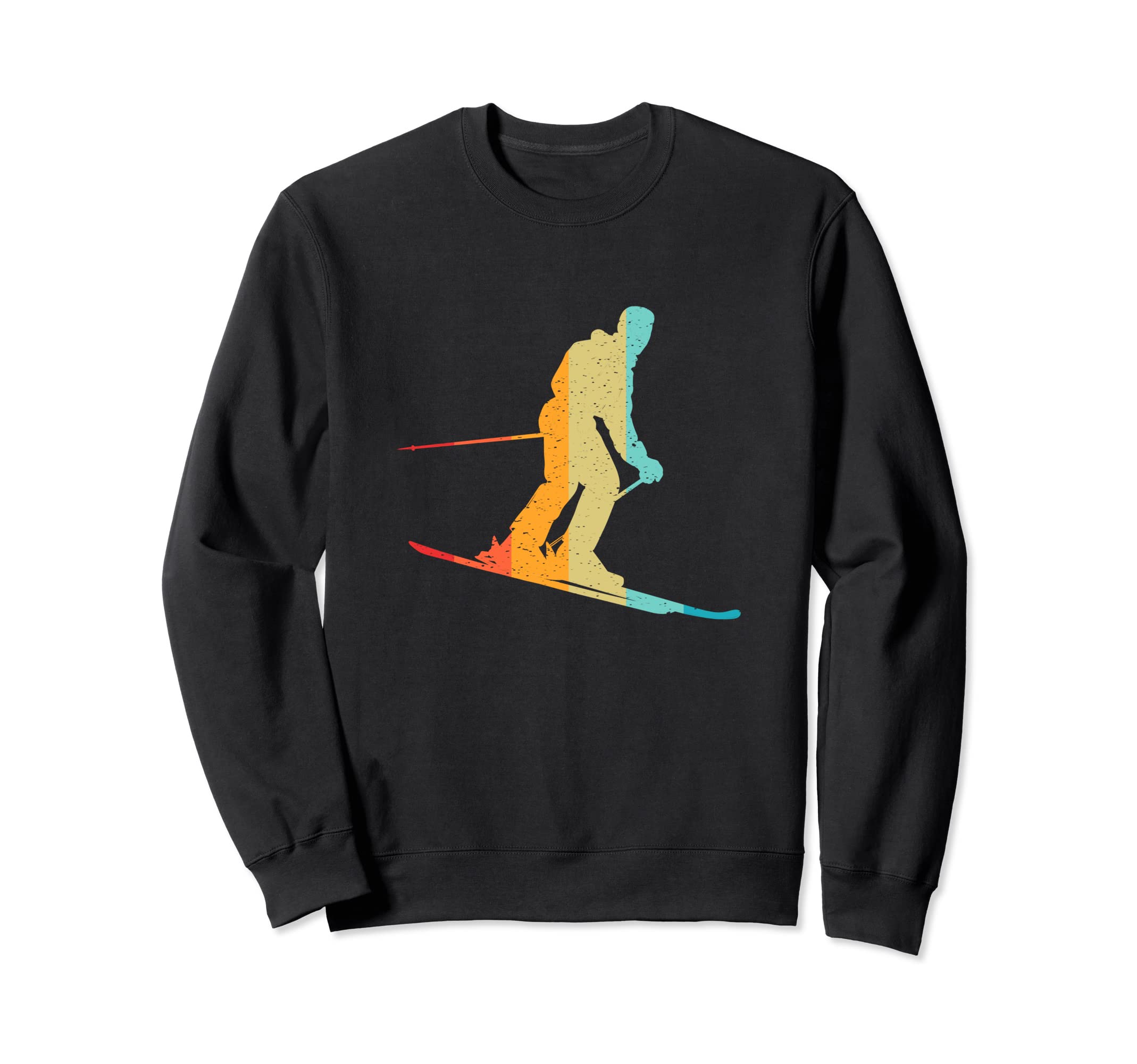 Skier Silhouette 70S 80S Sweatshirt - Aesthetic Graphic Men Women - T-Shirt, Sweatshirt, Hoodie