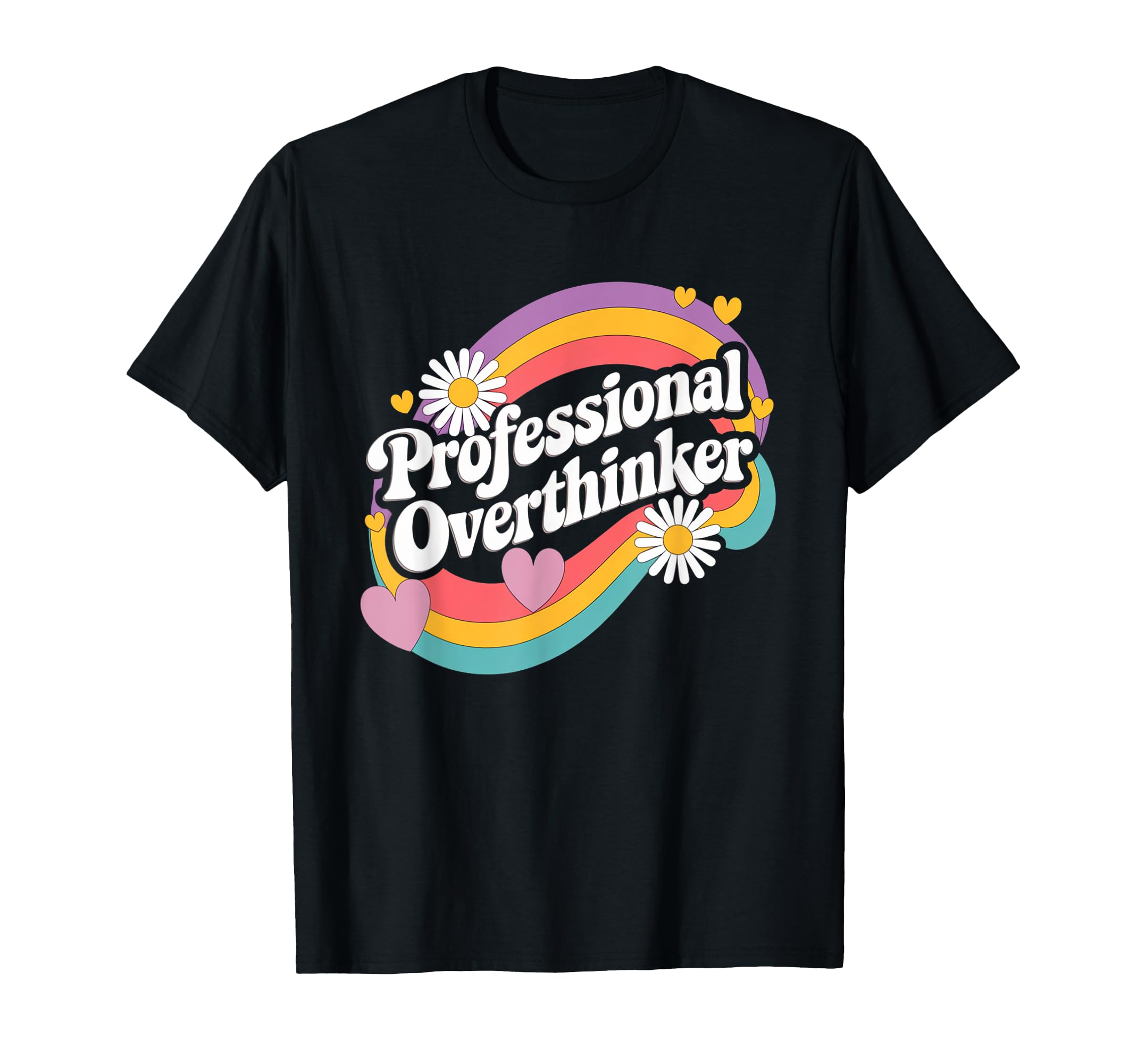 Professional Overthinker Groovy T-Shirt - Casual Everyday Wear for Adults - T-Shirt, Sweatshirt, Hoodie