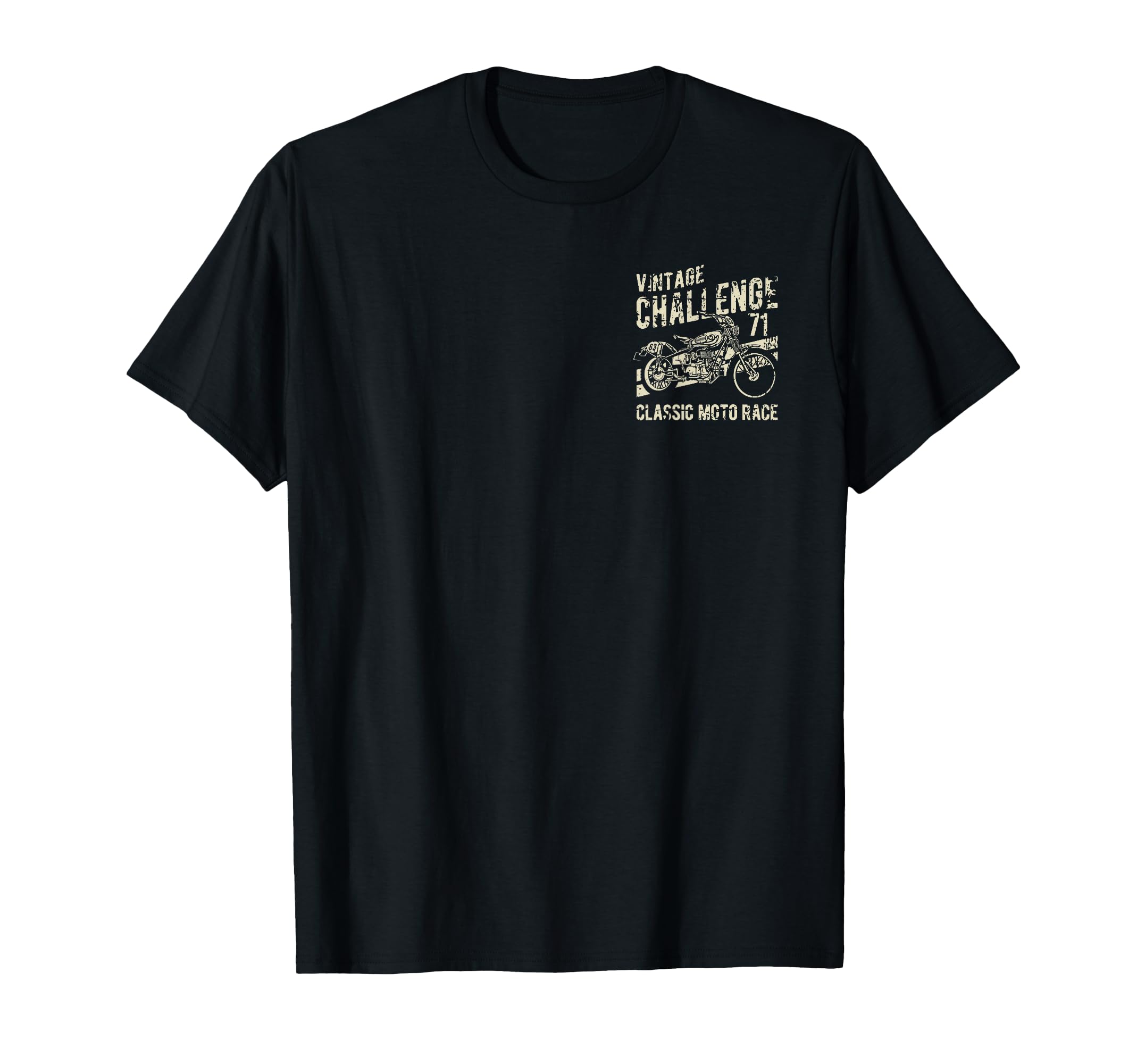 Challenge Motorcycle Race Distressed T-Shirt - Custom Art Print Men Women - T-Shirt, Sweatshirt, Hoodie