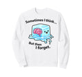 Forgetful Ice Brain Meme Cartoon Sweatshirt - Minimalist Print Unisex - T-Shirt, Sweatshirt, Hoodie